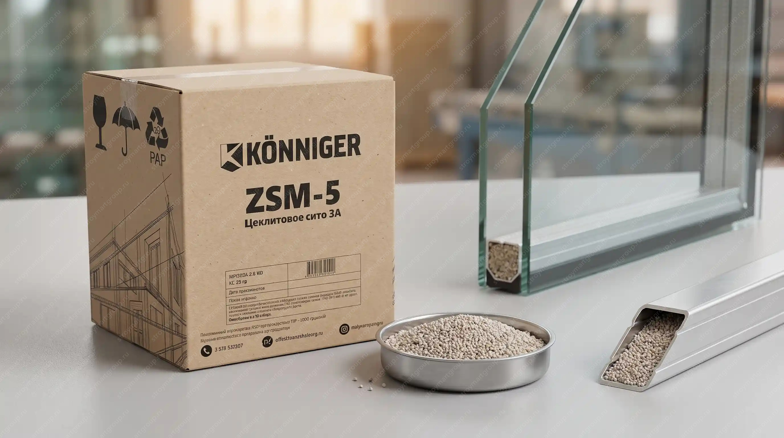 Цеолитовое сито КÖNNIGER ZSM -5  3A  0.5-0.9mm, 25кг
